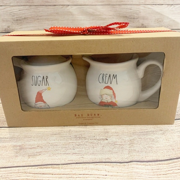 Rae Dunn Other - Rae Dunn Christmas Santa Mrs Claus Cream and Sugar